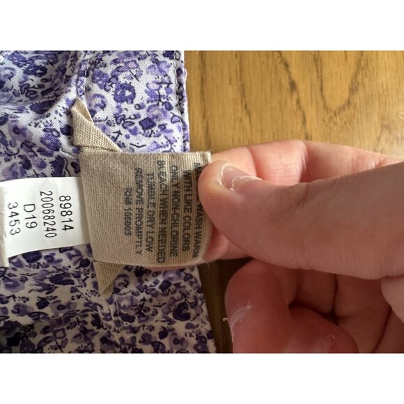 Duluth Trading Shirt Women Size 2X Purple Floral Button Up Casual Comfort - Picture 10 of 12
